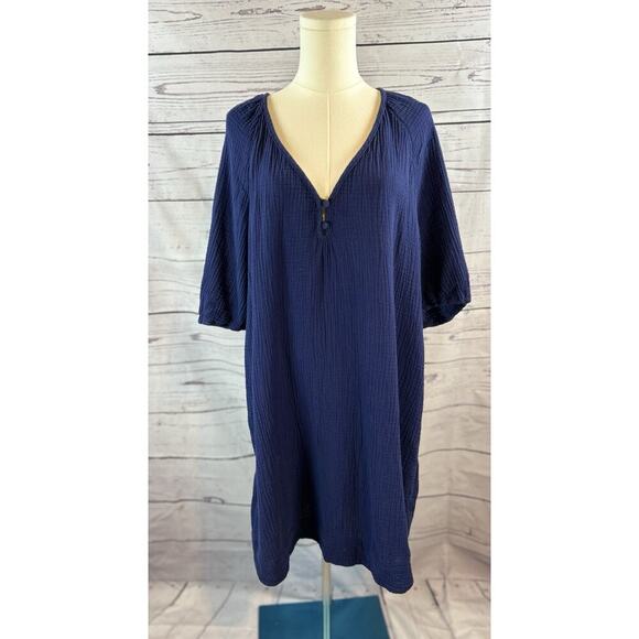 Anthropologie Dresses & Skirts - Anthropologie Taylor Puff Sleeve Gauze Tunic Dress Womens Large Casual